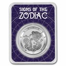 2022 Tokelau 1 oz Silver $5 Zodiac Series: Aquarius BU (TEP)