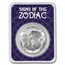 2022 Tokelau 1 oz Silver $5 Zodiac Series: Aquarius BU (TEP)