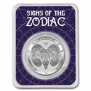 2022 Tokelau 1 oz Silver $5 Zodiac Series: Aries BU (TEP)