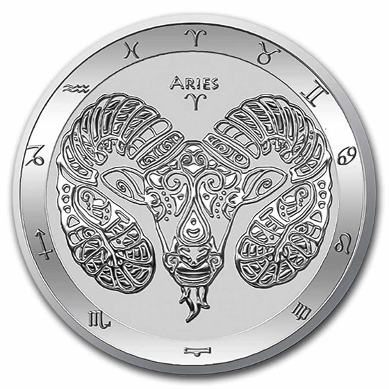 2022 Tokelau 1 oz Silver $5 Zodiac Series: Aries BU 2022 Tokelau 1 oz Silver $5 Zodiac Series: Aries BU