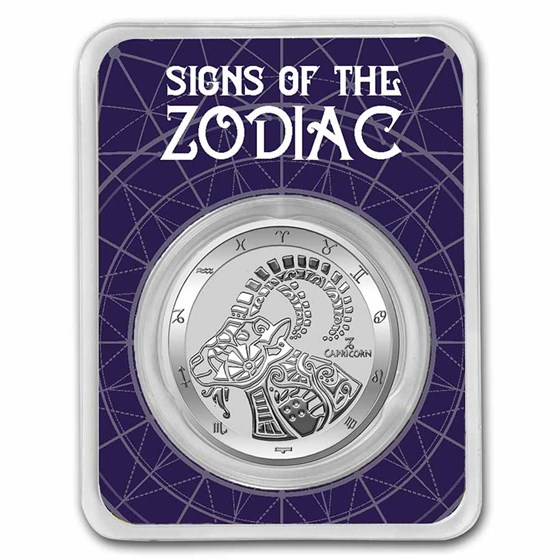 2022 Tokelau 1 oz Silver $5 Zodiac Series: Capricorn BU (TEP)