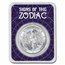 2022 Tokelau 1 oz Silver $5 Zodiac Series: Gemini BU (TEP)