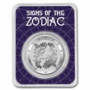 2022 Tokelau 1 oz Silver $5 Zodiac Series: Pisces BU (TEP)