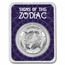 2022 Tokelau 1 oz Silver $5 Zodiac Series: Pisces BU (TEP)