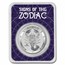 2022 Tokelau 1 oz Silver $5 Zodiac Series: Scorpio BU (TEP)