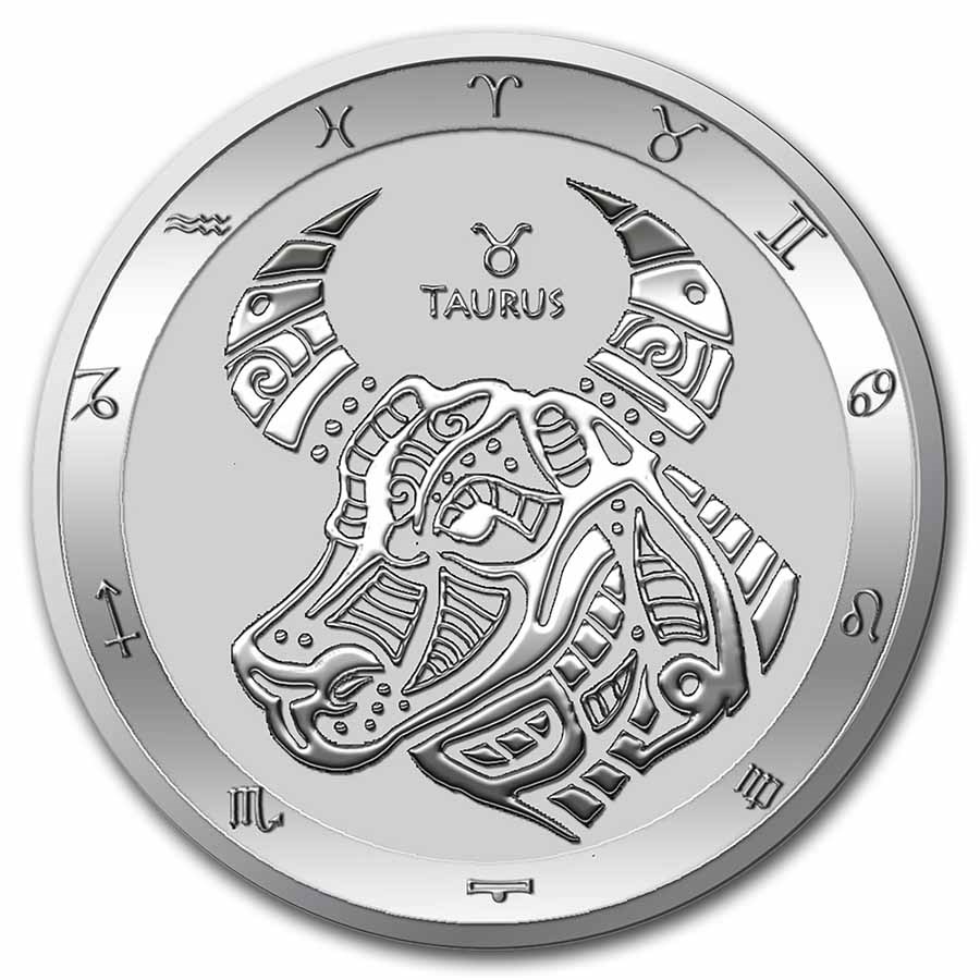 2022 Tokelau 1 oz Silver $5 Zodiac Series: Taurus BU