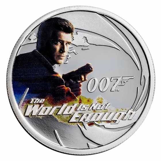2022 TUV 1/2 oz Ag 007 James Bond Movie The World Is Not Enough 2022 TUV 1/2 oz Ag 007 James Bond Movie The World Is Not Enough