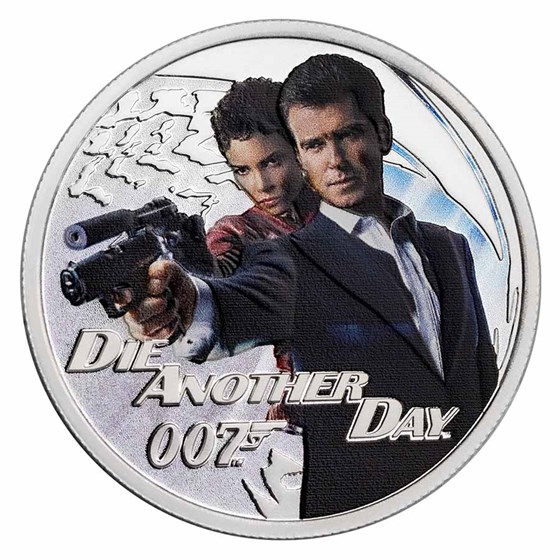 2022 TUV 1/2 oz Silver 007 James Bond Movie Die Another Day