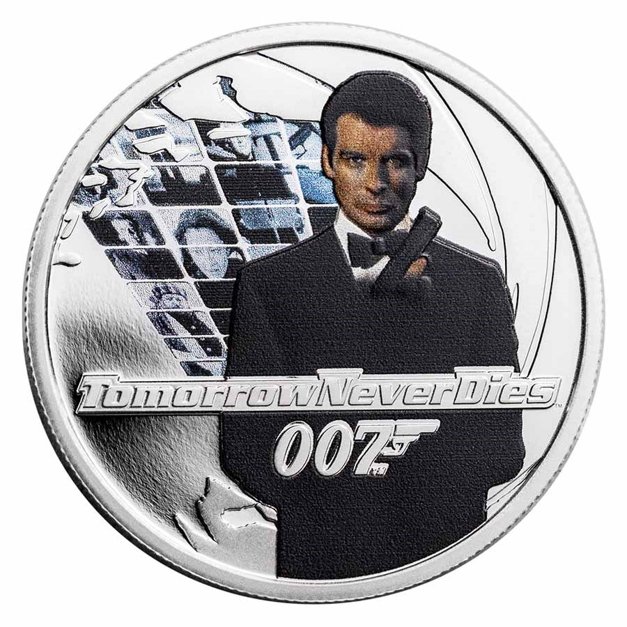 2022 TUV 1/2 oz Silver 007 James Bond Movie Tomorrow Never Dies