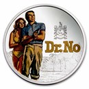 2022 TUV 1 oz Silver 007 James Bond 60th Anniv Dr. No