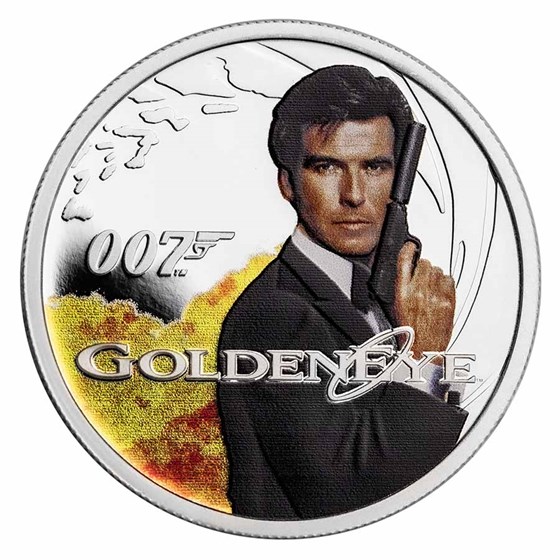 2022 Tuvalu 1/2 oz Silver 007 James Bond Movie Golden Eye