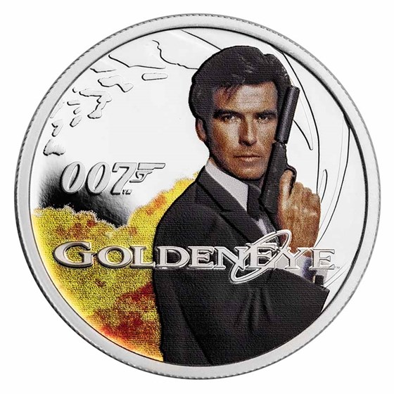 2022 Tuvalu 1/2 oz Silver 007 James Bond Movie Golden Eye 2022 Tuvalu 1/2 oz Silver 007 James Bond Movie Golden Eye