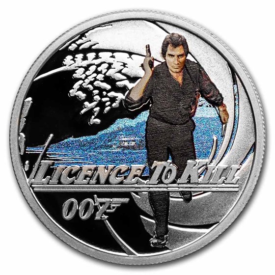 2022 Tuvalu 1/2 oz Silver 007 James Bond Movie License to Kill 2022 Tuvalu 1/2 oz Silver 007 James Bond Movie License to Kill