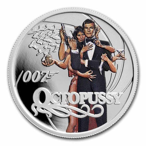 2022 Tuvalu 1/2 oz Silver 007 James Bond Movie Octopussy 2022 Tuvalu 1/2 oz Silver 007 James Bond Movie Octopussy
