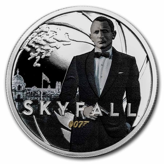 2022 Tuvalu 1/2 oz Silver 007 James Bond Movie Skyfall 2022 Tuvalu 1/2 oz Silver 007 James Bond Movie Skyfall