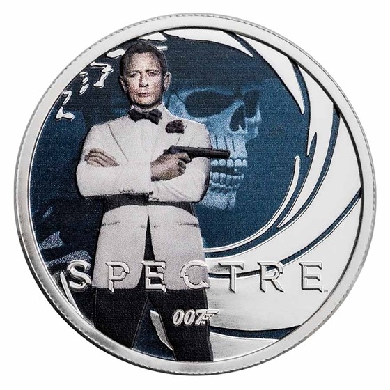 2022 Tuvalu 1/2 oz Silver 007 James Bond Movie Spectre 2022 Tuvalu 1/2 oz Silver 007 James Bond Movie Spectre