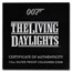 2022 Tuvalu 1/2 oz Silver 007 James Bond The Living Daylights