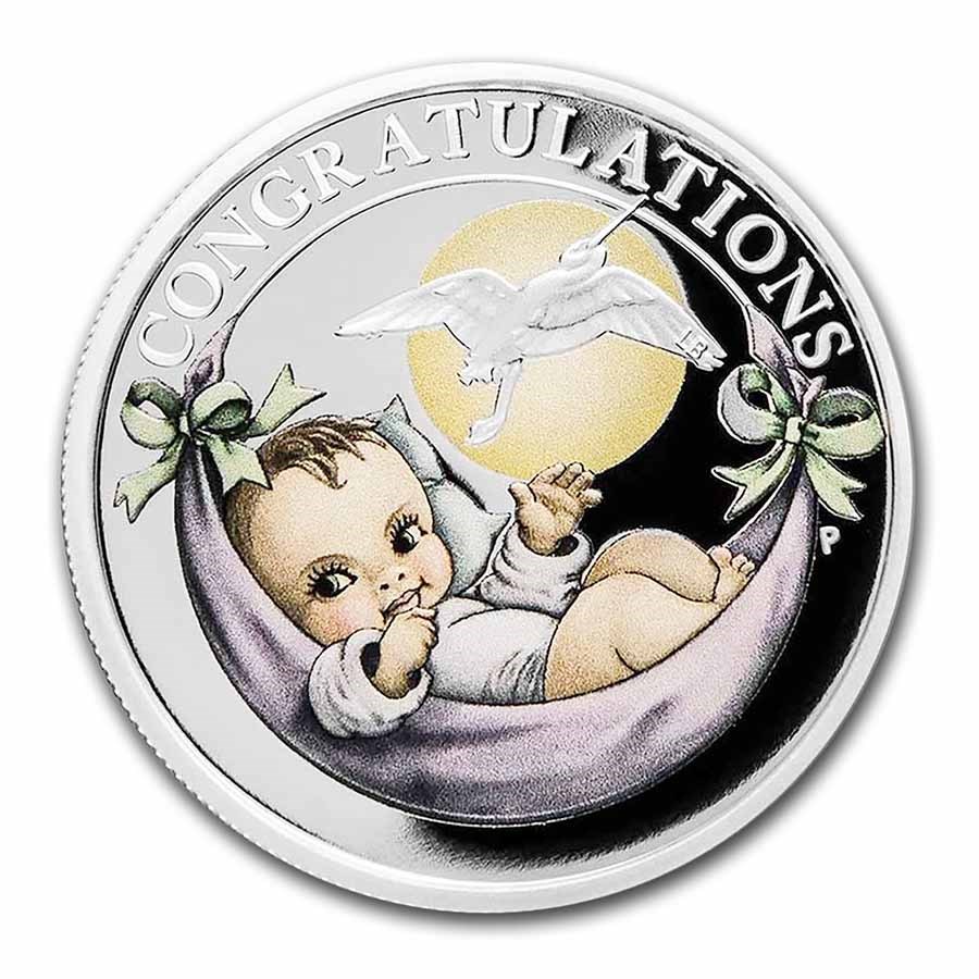 2022 Tuvalu 1/2 oz Silver Newborn Proof (No Outer Box)