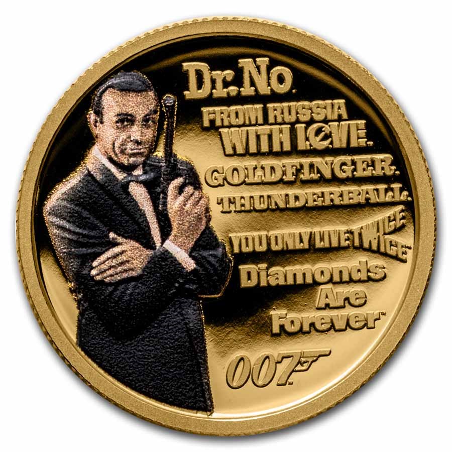 Buy 2022 1/4 oz Gold 007 James Bond Legacy Series APMEX