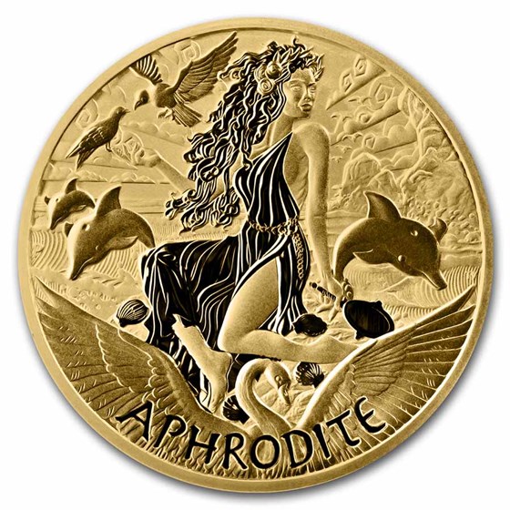 2022 Tuvalu 1 oz Gold Gods of Olympus BU (Aphrodite, w/ COA) 2022 Tuvalu 1 oz Gold Gods of Olympus BU (Aphrodite, w/ COA)