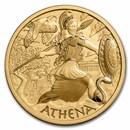 2022 Tuvalu 1 oz Gold Gods of Olympus BU (Athena, no COA)