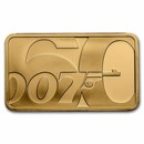 2022 Tuvalu 1 oz Gold James Bond 60 Years of Bond Rectangle Coin