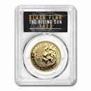 2022 Tuvalu 1 oz Gold The Rising Sun MS-70 PCGS (FS)