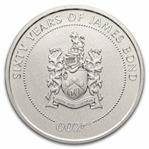 2022 ツバル 1オンス ジェームズ・ボンド60周年 PCGS MS70 2022 Tuvalu 1 oz Silver 60 Years of James Bond 007 BU