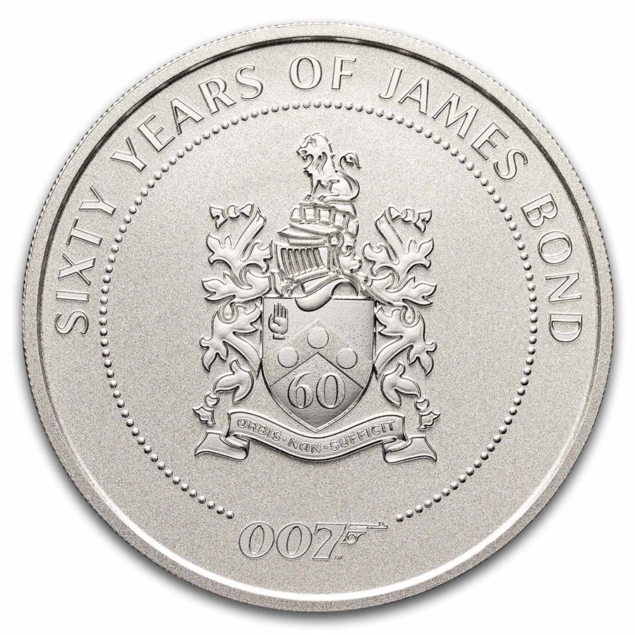 2022 Tuvalu 1 oz Silver 60 Years of James Bond 007 BU