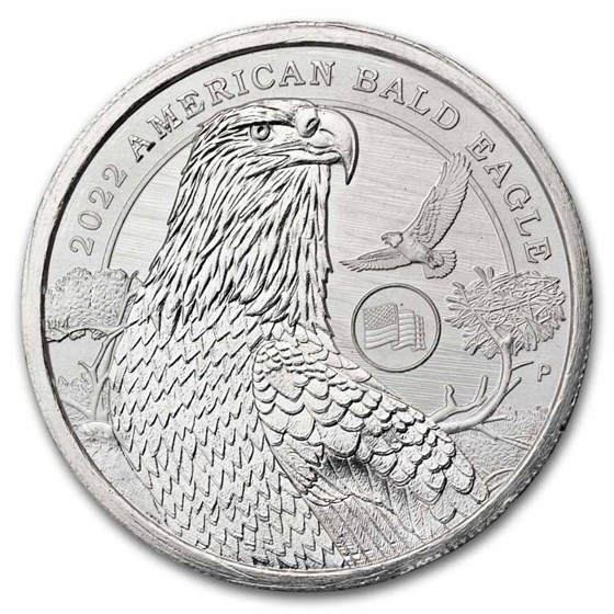 2022 Tuvalu 1 oz Silver American Bald Eagle Coin BU