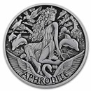 2022 Tuvalu 1 oz Silver Antiqued Gods of Olympus (Aphrodite)