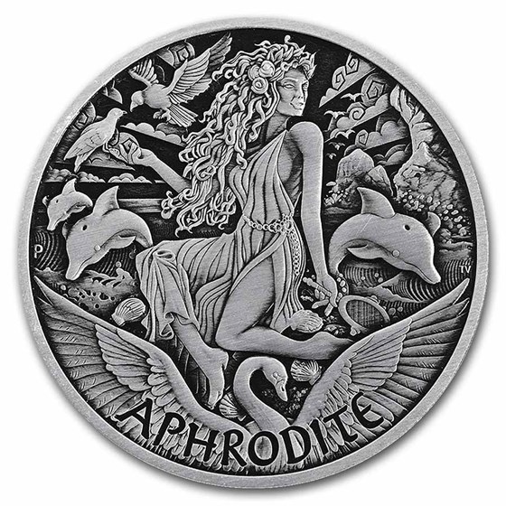 2022 Tuvalu 1 oz Silver Antiqued Gods of Olympus (Aphrodite) 2022 Tuvalu 1 oz Silver Antiqued Gods of Olympus (Aphrodite)