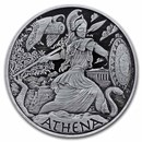 2022 Tuvalu 1 oz Silver Antiqued Gods of Olympus (Athena)