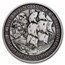 2022 Tuvalu 1 oz Silver Black Flag Antiqued (The Rising Sun)