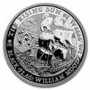 2022 Tuvalu 1 oz Silver Black Flag (The Rising Sun)