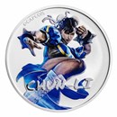 2022 Tuvalu 1 oz Silver Colorized Street Fighter: Chun Li
