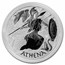 2022 Tuvalu 1 oz Silver Gods of Olympus BU (Athena)