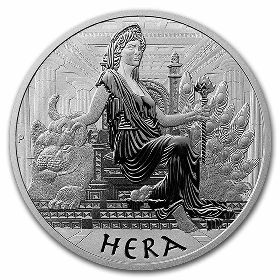 2022 Tuvalu 1 oz Silver Gods of Olympus BU (Hera)
