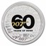 2022 Tuvalu 1 oz Silver James Bond 007 Colorized BU