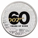2022 Tuvalu 1 oz Silver James Bond 007 Colorized BU