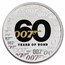 2022 Tuvalu 1 oz Silver James Bond 007 Colorized BU