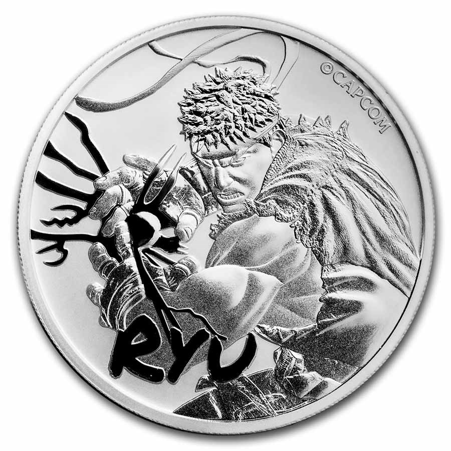 2022 1 oz Silver Fiji Street Fighter Series Guile Shaped Coins - ™