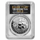 2022 Tuvalu 1 oz Silver The Rising Sun MS-70 PCGS (FS)