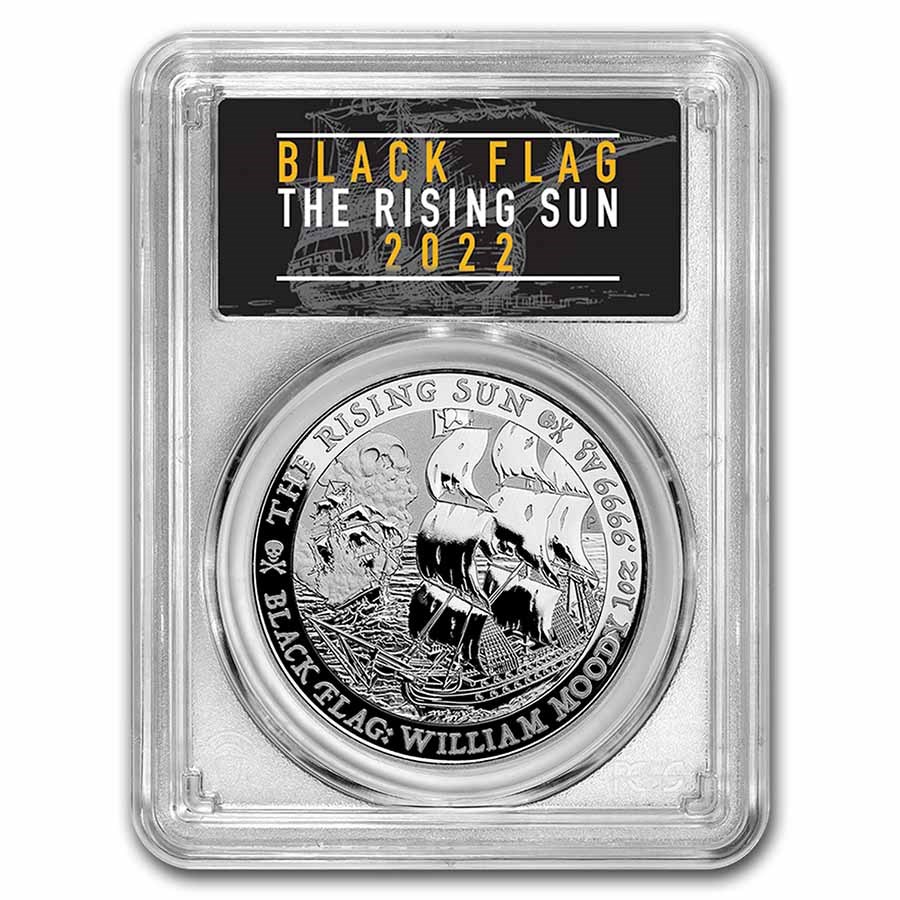 2022 Tuvalu 1 oz Silver The Rising Sun MS-70 PCGS (FS)