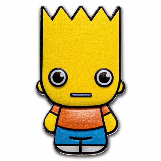 2022 Tuvalu 1 oz Silver The Simpsons: Bart Simpson Minted Mini 2022 Tuvalu 1 oz Silver The Simpsons: Bart Simpson Minted Mini