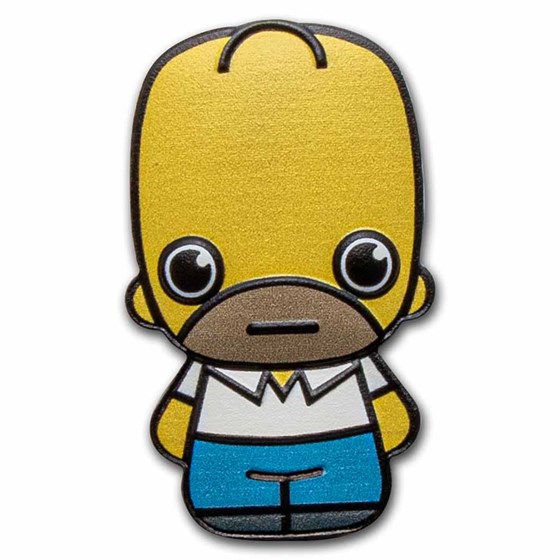 2022 Tuvalu 1 oz Silver The Simpsons: Homer Simpson Minted Mini 2022 Tuvalu 1 oz Silver The Simpsons: Homer Simpson Minted Mini