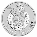 2022 Tuvalu 1 oz Silver The Simpsons: Season's Greetings BU