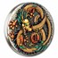 2022 Tuvalu 2 oz Silver Colorized Dragon (Antiqued)