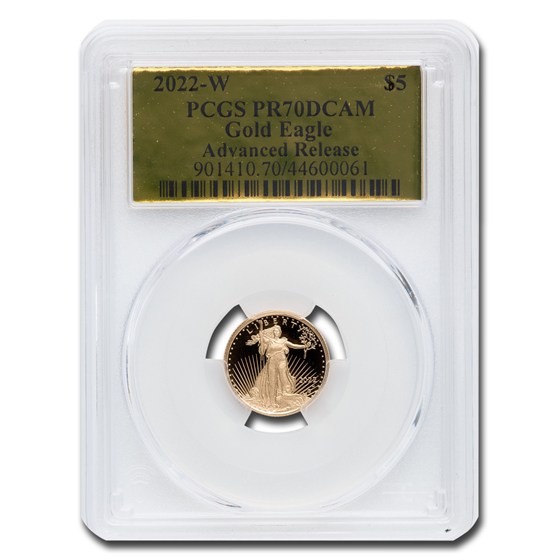 Buy 2022-W 1/10 oz Pf Gold Eagle PR-70 PCGS (Advanced Releases,Foil ...