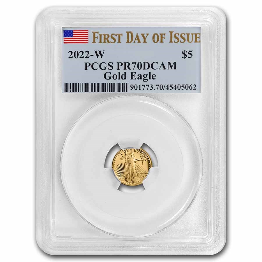 2022-W 1/10 oz Proof Gold Eagle PR-70 PCGS (First Day of Issue)